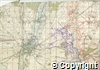   Trench Map showing the Somme Battlefield around the town of Albert